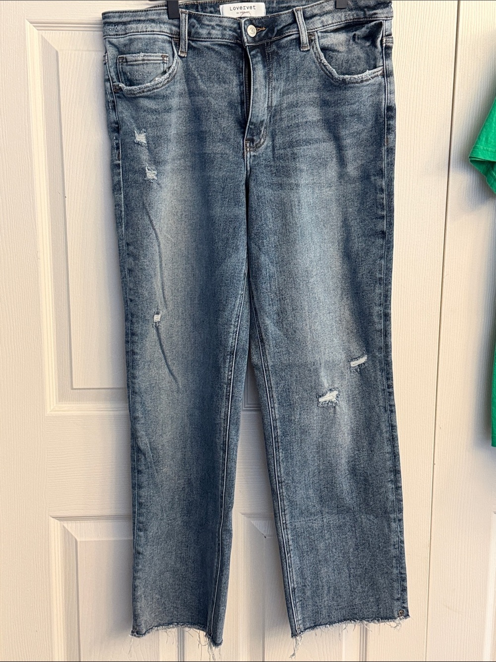 Lovervet Women's Straight Leg Jeans in Faded Blue